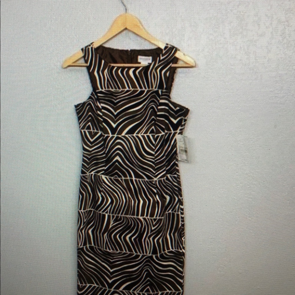 Elegant Zebra Print Midi Dress